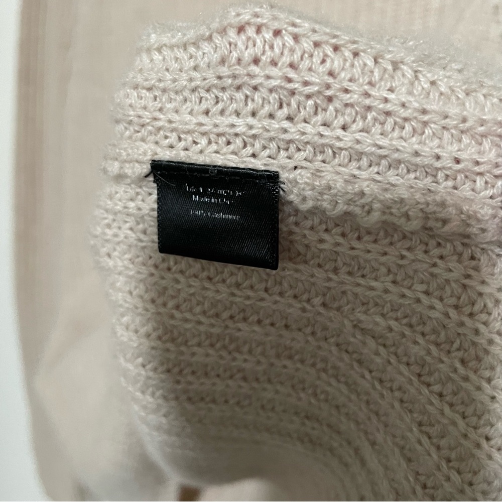Jenni Kayne Fisherman 100% Cashmere Crewneck Sweater XS Oatmeal - Picture 5 of 6